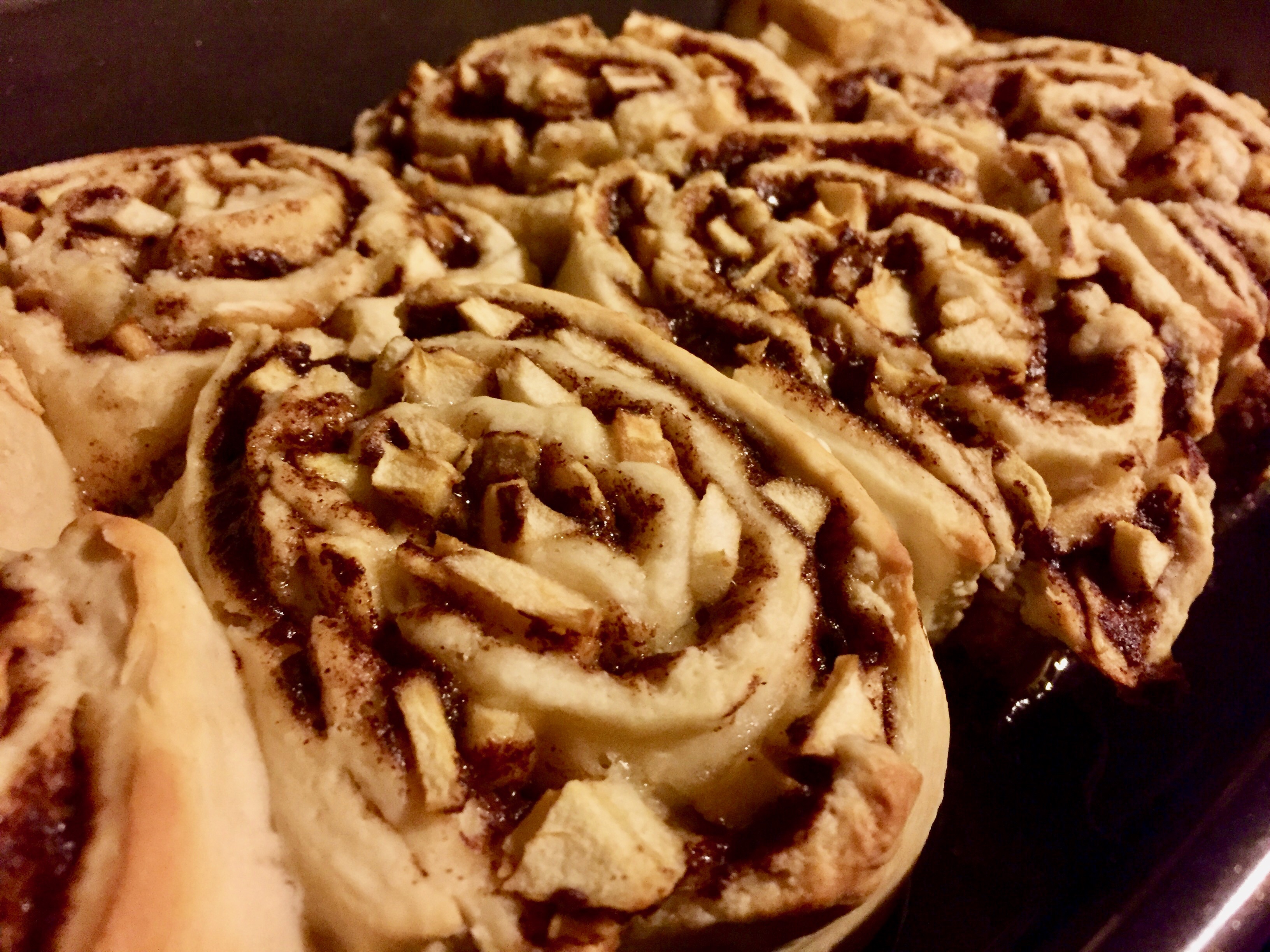 Cinnamon Apple Rolls Waiting for Icing